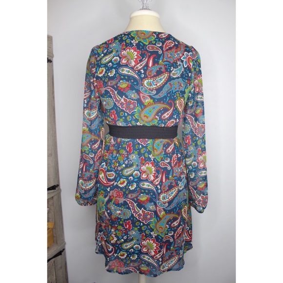 Flying Tomato Boho Paisley Floral Feminine Fit Dress XSMALL Preowned - Picture 3 of 9